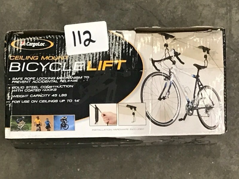 lot 112 image: New Ceiling Mount Bicycle Lift ...