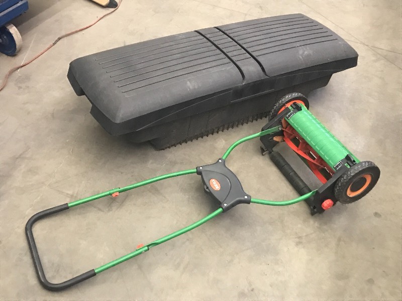 lot 129 image: (1) Reel Mower & (1) Plastic Truck ...
