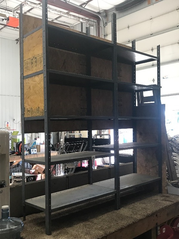 lot 154 image: 6ft Wide Steel Shop Shelf, In Good ...