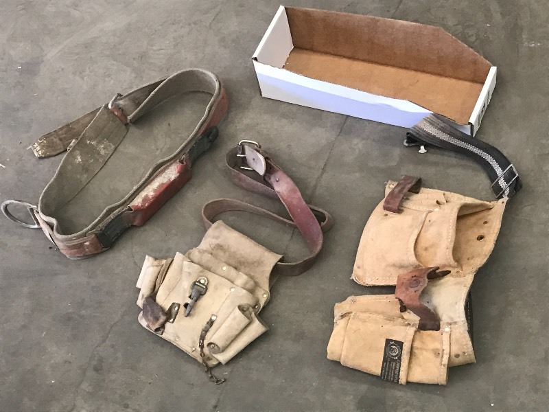 lot 159 image: Lot Of Leather Tool Belts ...