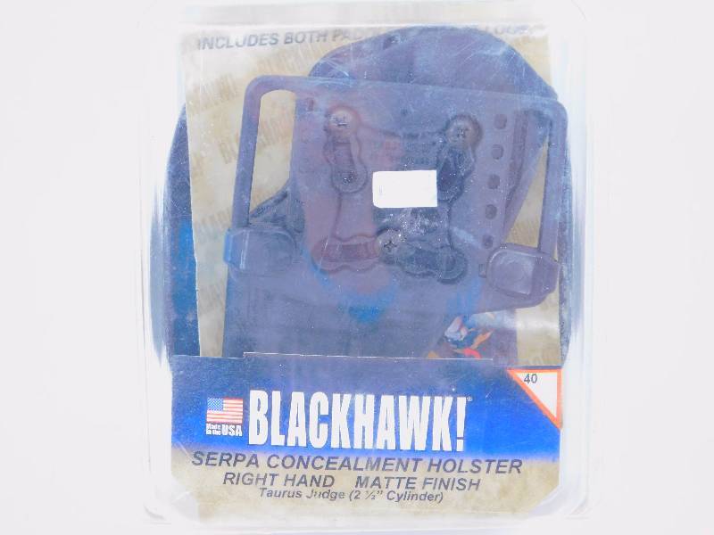lot 6 image: BLACKHAWK SERPA CQC Taurus Judge 2.5 Cylinder Holster Right Hand Black Matte Finish