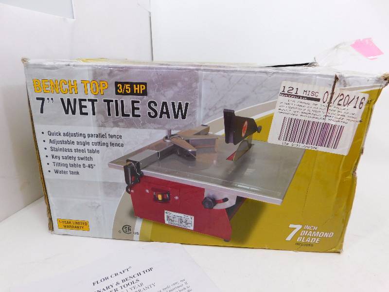 FlorCraft™ 7" Wet Tile Saw | Brand New and Used Hunting, Camping, and