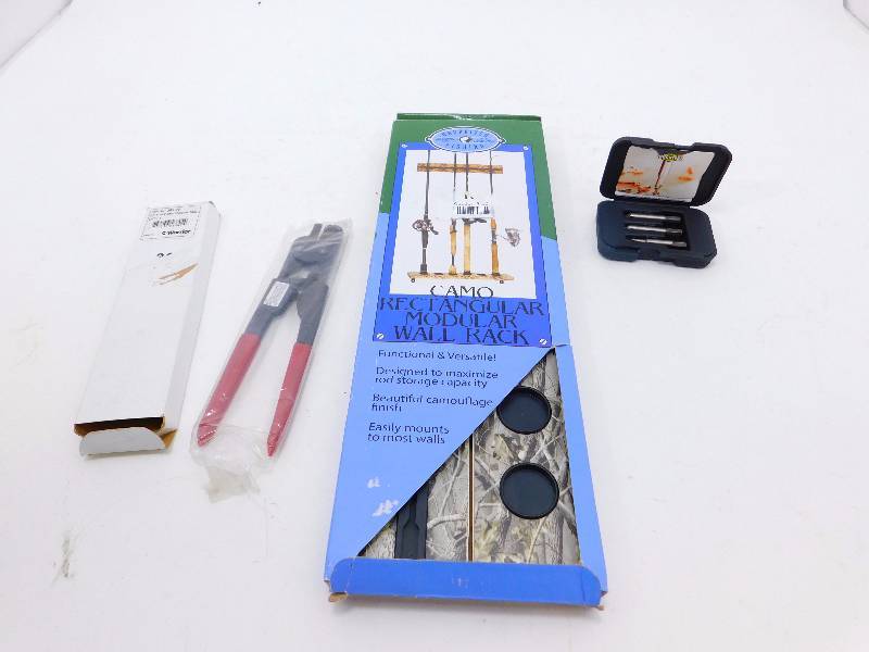 lot 123 image: Fishing Rod Holder, Toughtest Damaged Screw Remover and A Pex Ring Remover