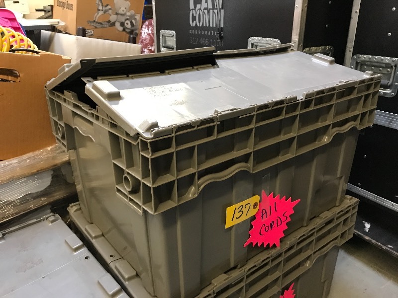 lot 137 image: BIN FULL OF POWER STRIPS
