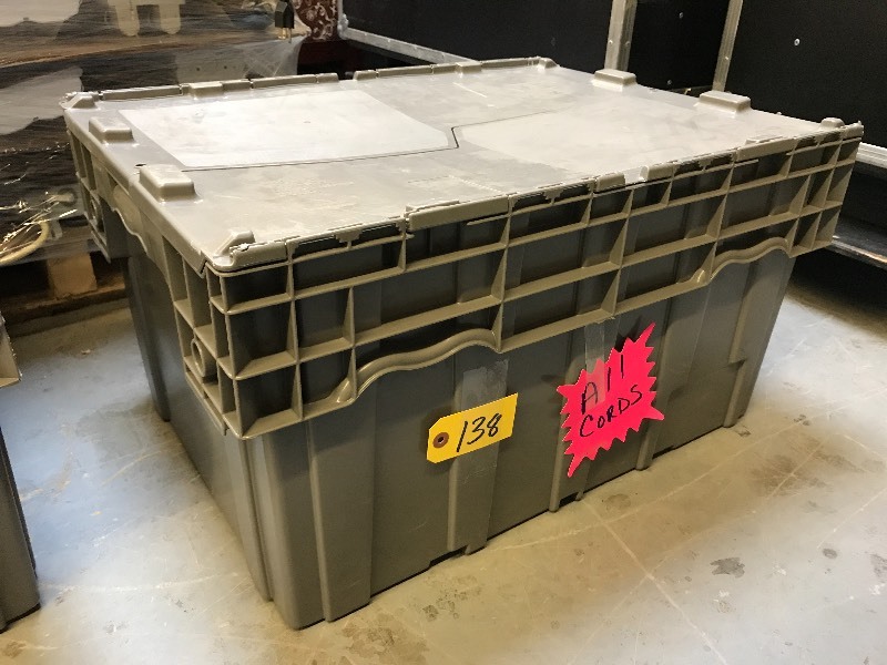 lot 138 image: BIN OF POWER CORDS