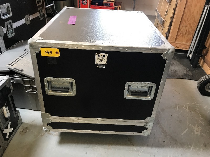lot 145 image: R&R ROAD CASE WITH SPEAKERS