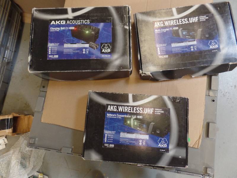 lot 212 image: AKG WIRELESS MICROPHONE SYSTEMS