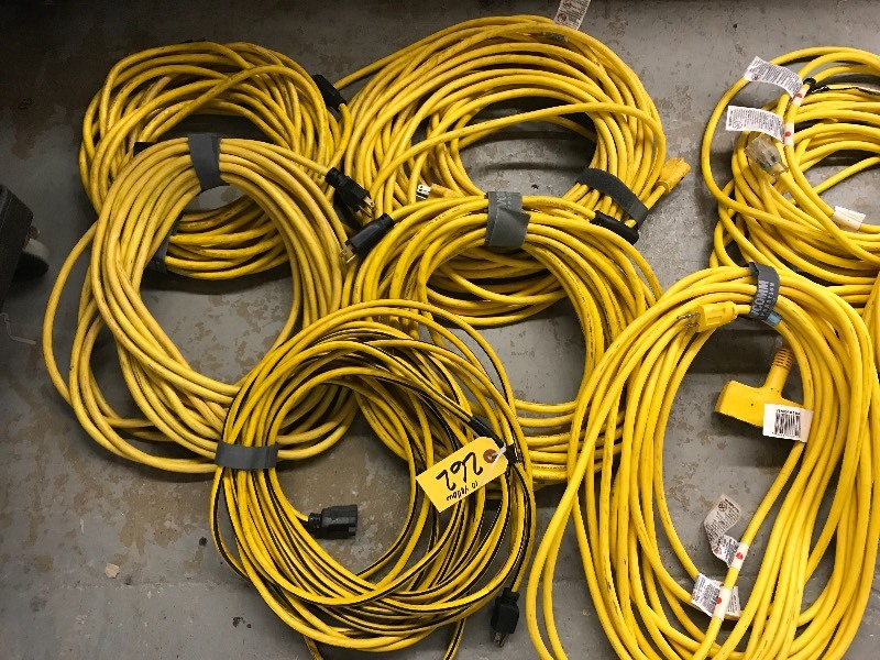 lot 262 image: LOT OF 10 EXTENSION CORDS