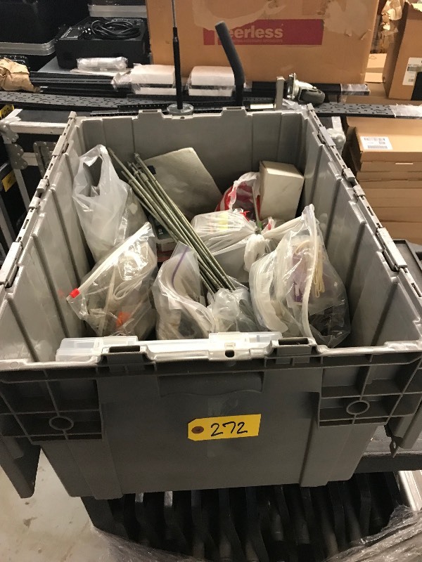 lot 272 image: BIN OF HARDWARE AND COUPLERS