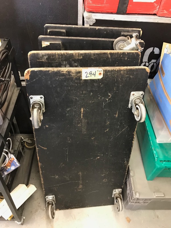 lot 294 image: 4 WOOD CART DOLLIES