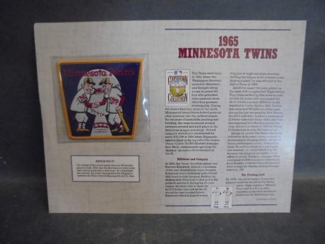 1965 Minnesota Twins Information Card and Patch