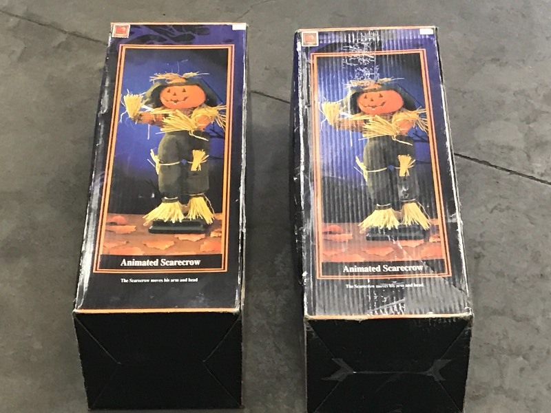 lot 44 image: (2) Halloween Animated Scarecrows ...