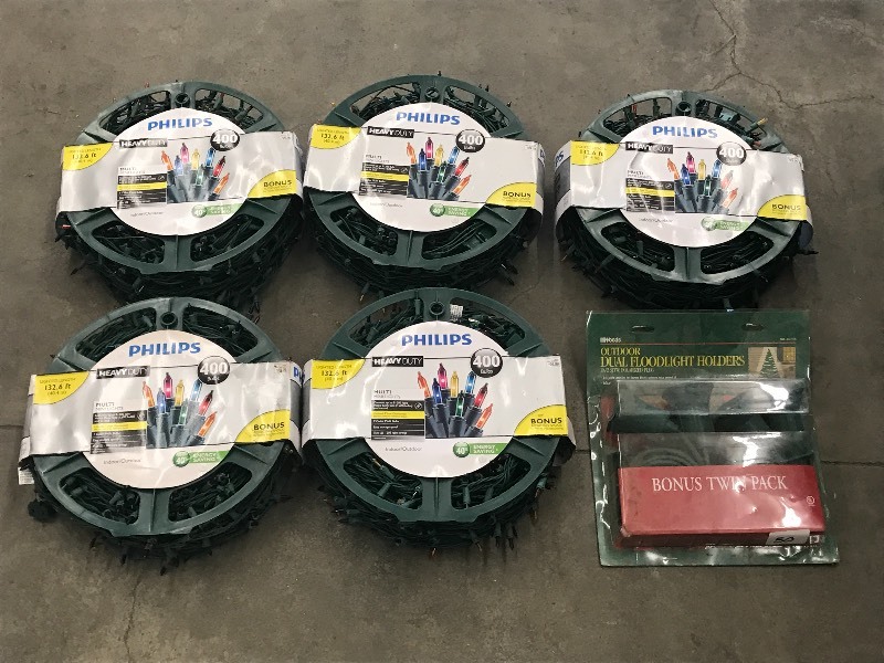 lot 50 image: Lot Of (5) New Phillips 400-Light ...