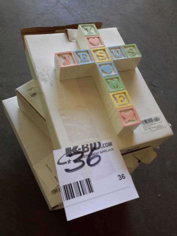 3, Pastel Colored Block  Crosses