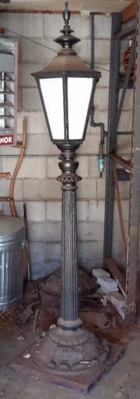 Vintage  Heavy Steel Street Light.. From the Original Breck School in St Paul
