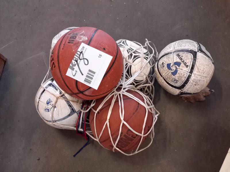 2 Basketballs and 4 Soccer Balls