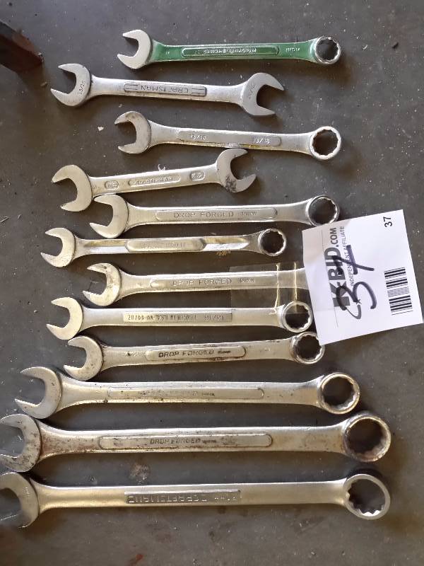 Misc. combination box wrenches as pictured