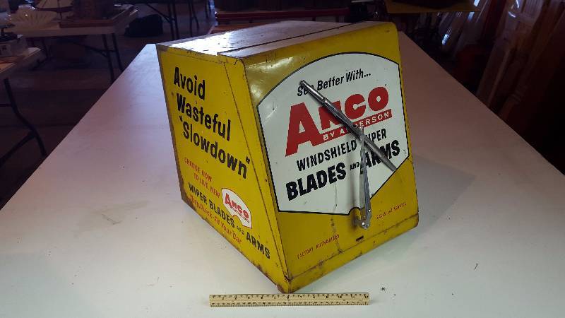 lot 217 image: Anco by Anderson Windshield Wiper Metal Store Display