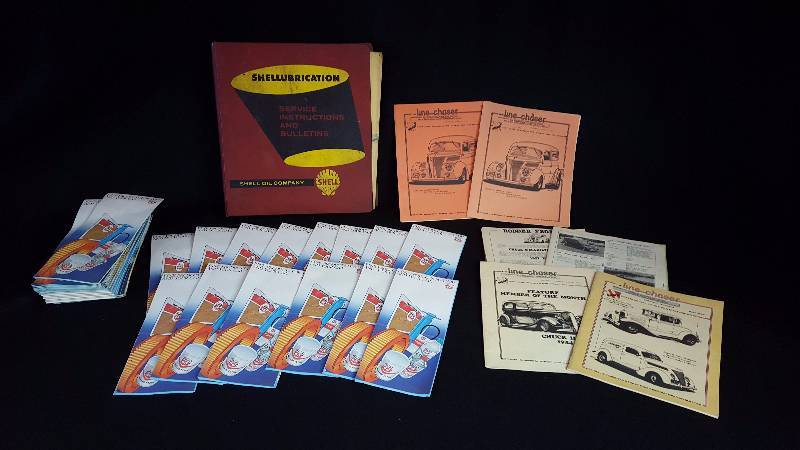 lot 223 image: Shell Oil Service Instruction Book, Line Chaser Books, Route 66 Maps