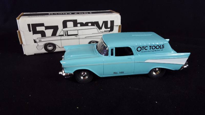 lot 289 image: 1957 Chevy OTC Tools Die Cast Metal Bank
