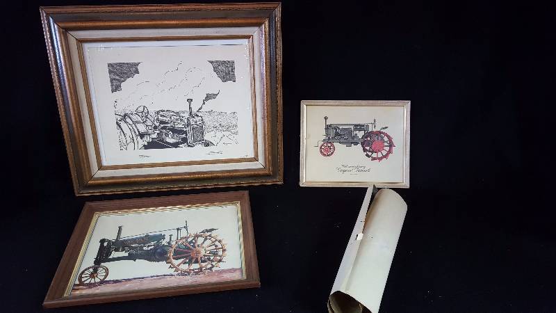 lot 307 image: Framed Tractor Prints
