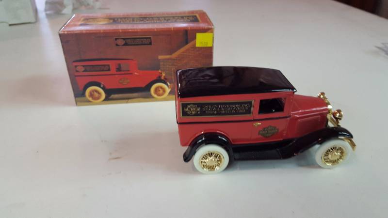 lot 328 image: Liberty Harley Davidson Die Cast Coin Bank