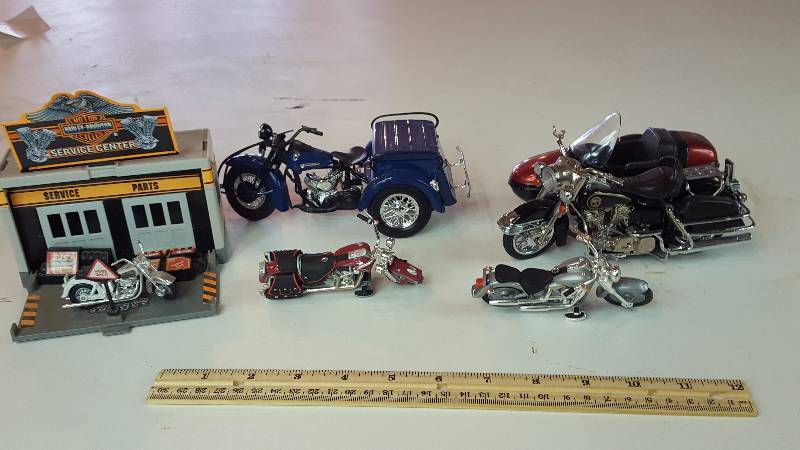 lot 336 image: Group of Harley Davidson Die Cast Models, Etc.