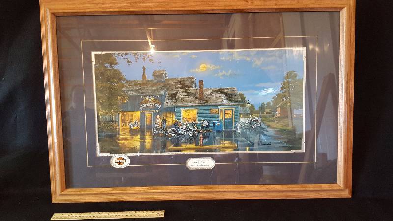 lot 344 image: Sams Place Harley Davidson Signed Print - Dave Barnhouse