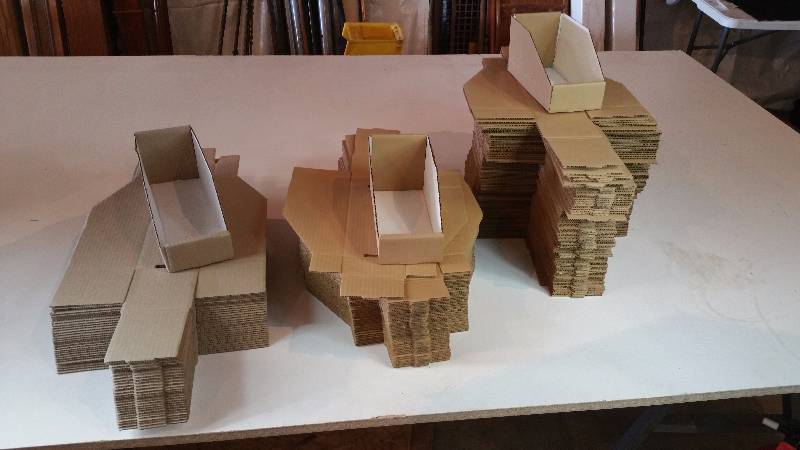lot 189 image: Large Group of Cardboard Parts Bins