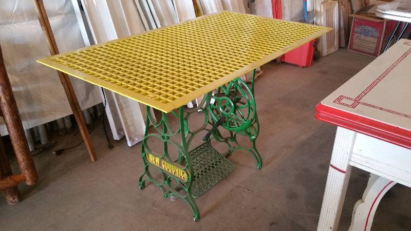 lot 183 image: New Goodrich Repurposed Treadle Table