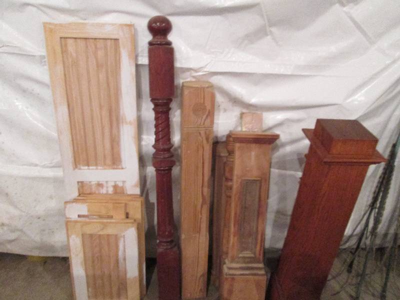 lot 154 image: Newel post & Shutters