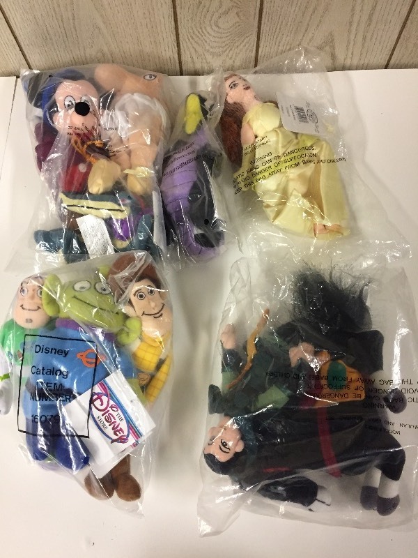 lot 33 image: New Disney Bean Bag Toys - Mulan Toy Story Mickey More