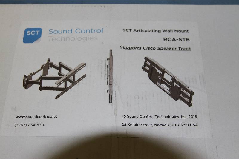 Sound Control Technologies Pro Audio Articulating Speaker Wall Mount - New in Box