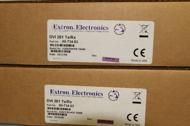New Extron DVI Computer & Video-Over-CAT 55e67 Transmitter & Receiver