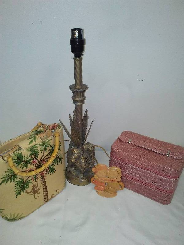 lot 55 image: Hear No Evil, See No Evil Speak No Evil Lamp and more