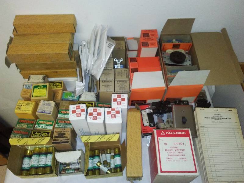 lot 2 image: Variety of Switches Fuses, Lighting, Wall Plates and More
