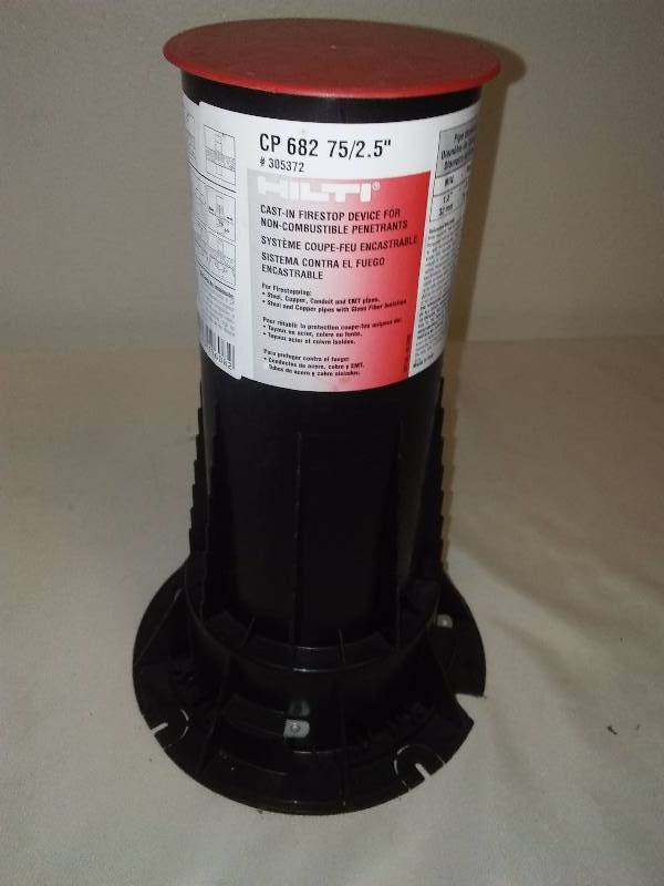 lot 41 image: Quantity 2 -Hilti Cast-in Firestop for Non-combustible Penetrants