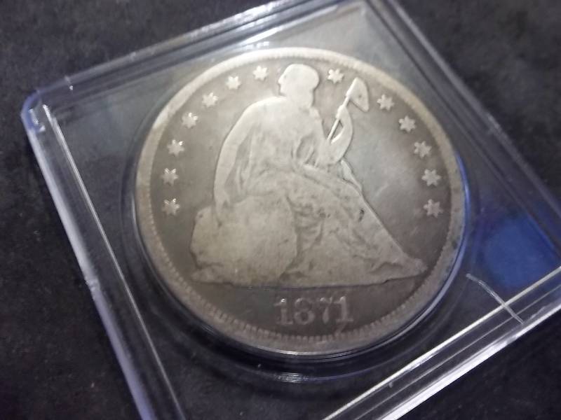 1871 Seated Silver Dollar