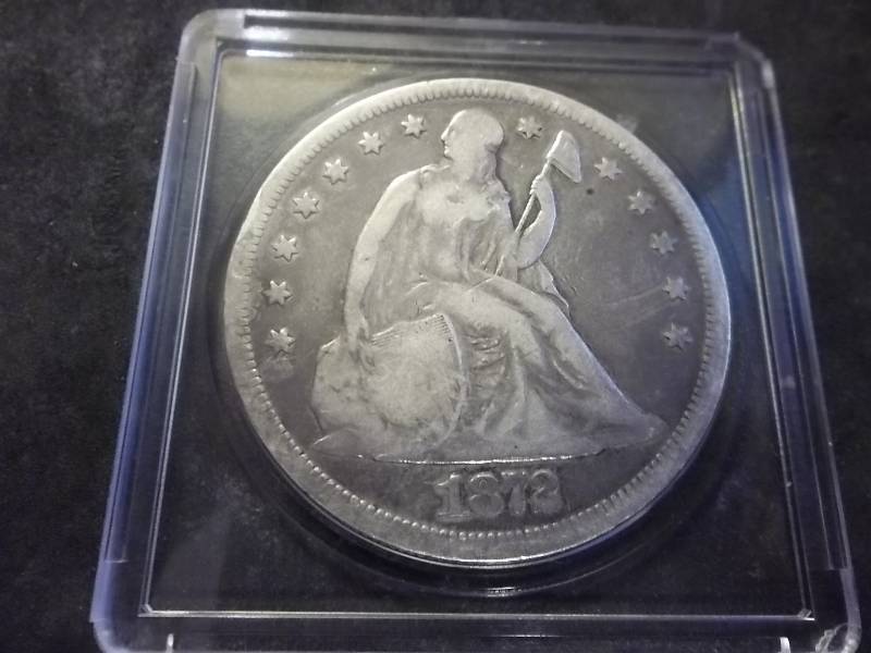 1872 Seated Silver Dollar