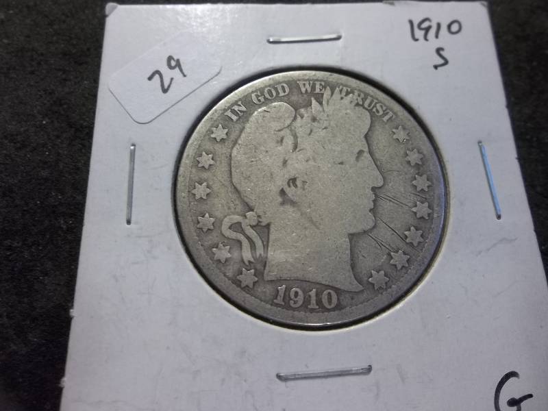 1910 S Barber Half Dollar
