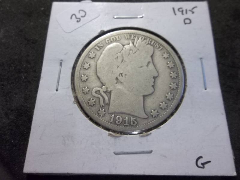 1915 D Barber Half Dollar