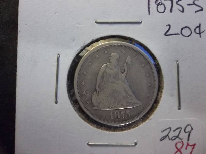 1875 S-20 Cent Piece