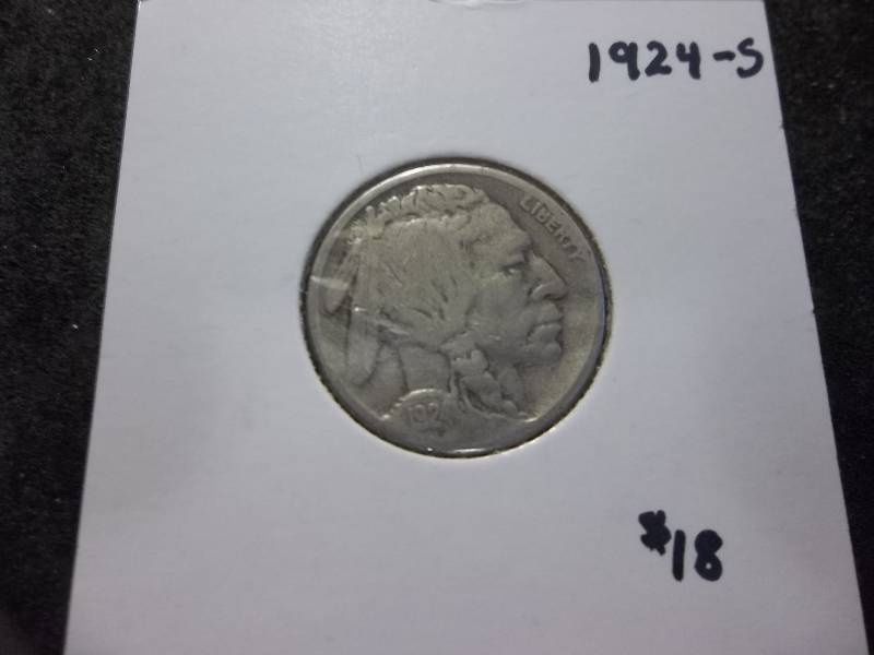 1924 S  Buffalo Nickel