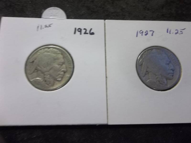 1926, 1927 Buffalo Nickels