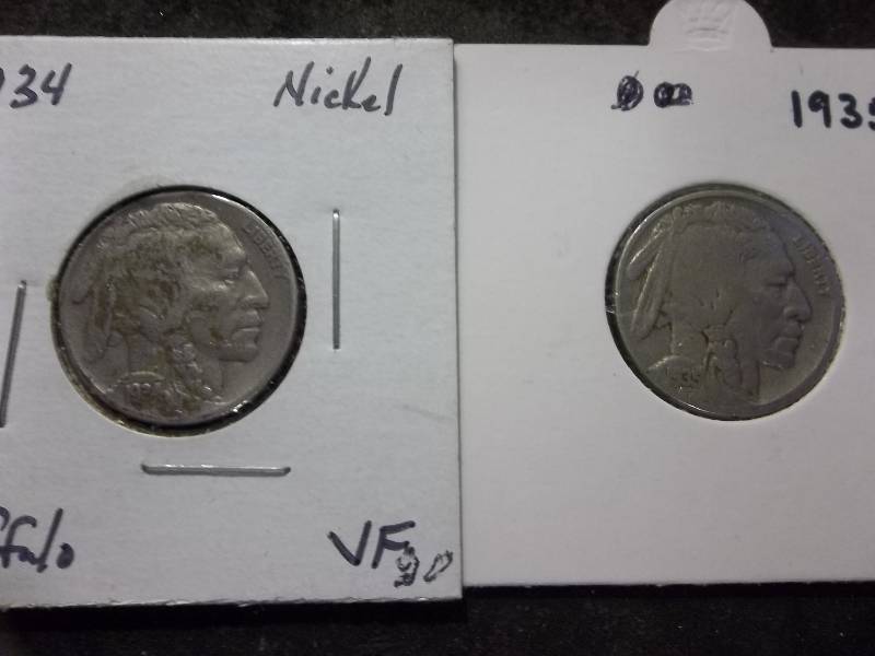 1934, 1935 Buffalo Nickels