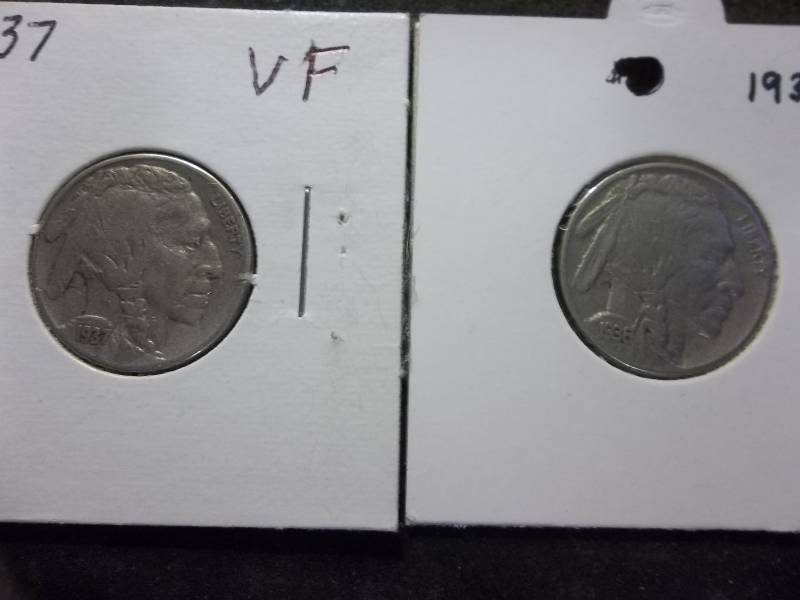 1936, 1937 Buffalo Nickels