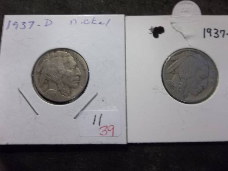 1937, 1937 S Buffalo Nickels