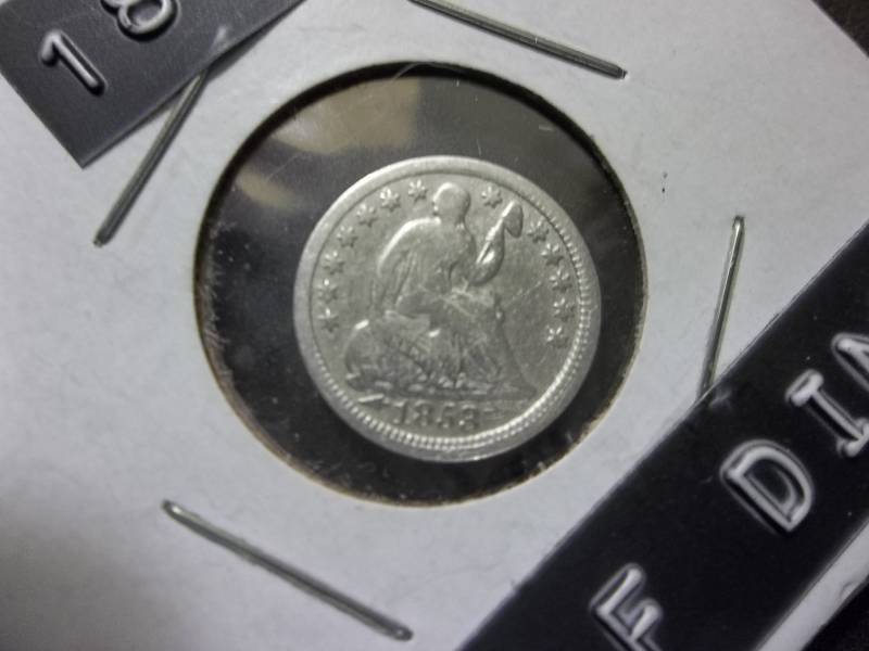 1853  Seated Liberty Half Dime