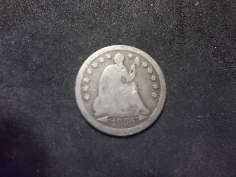 1855  Seated Liberty Half Dime
