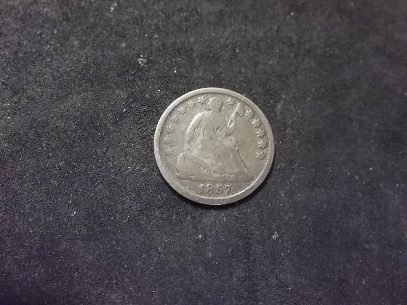 1857 Seated Liberty Half Dime